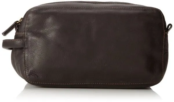 Derek Alexander Leather DERBY Double zip Toiletry Travel Kit