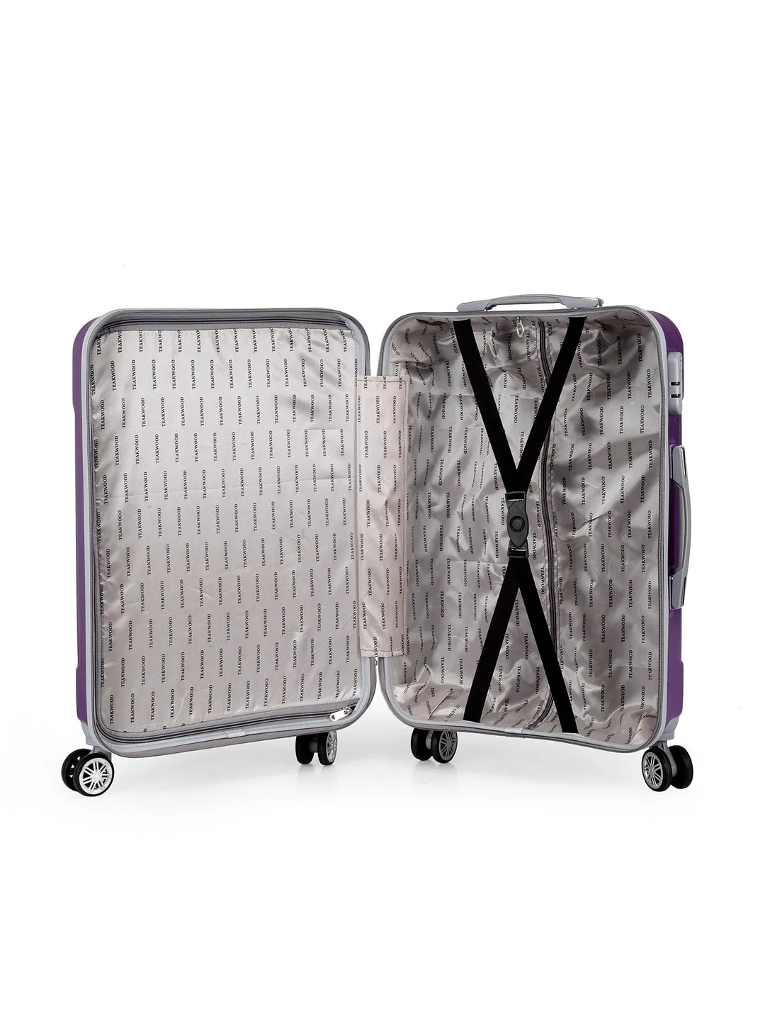 Teakwood Unisex Purple Trolley Bag - Pack